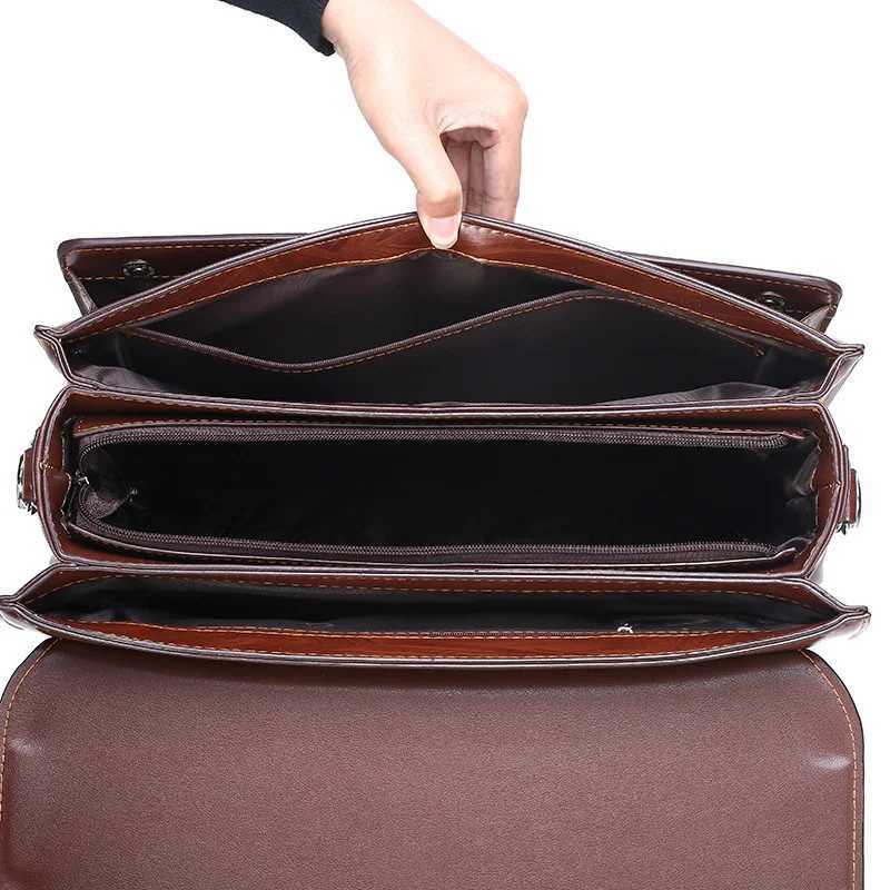 Mens Bag Laptop Office Bags Portable Code Lock Business Briefcase Large Capacity Shoulder Messenger Computer Luxury Handbags Z250220