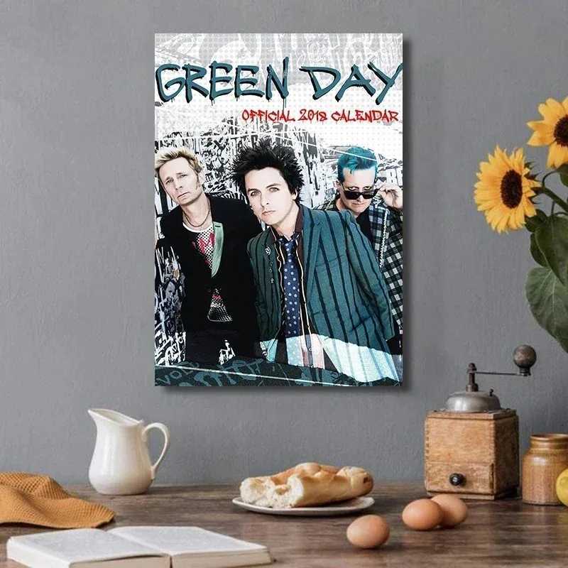 Modern Wall Art Green Day sic Rock Band HD Canvas Oil Painting Poster Prints A Bedroom Living Room Decoration Y250218