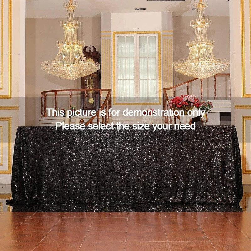 Sequin Table Cloth Rectangular Glitter Tablecloth Rose Gold Silver black Tablecloth for Wedding Birthday Party Event Home Decor 250218