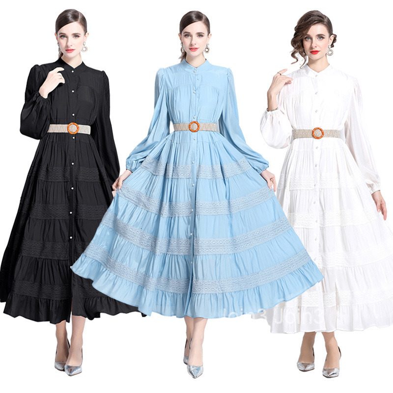 Spring New Product Water soluble Lace Splicing Large Pendulum Connecting Clothes