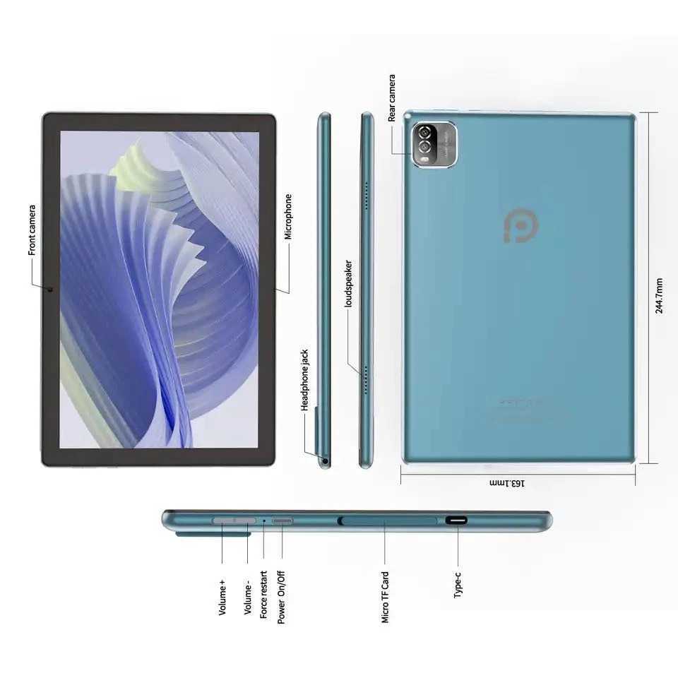 For Pritom Tab 10 Case Android 12 10.1 Tablet PC Kids Safety Shockproof EVA Foam Portable Cover with Rear Kickstand Z250222