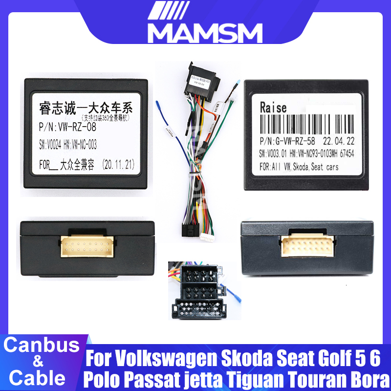 Android Car Radio Player Raise Canbus Box Adapter VW-RZ-08/58 For VW Volkswagen Skoda Seat Golf 5/6/Polo/Passat/jetta/Tiguan