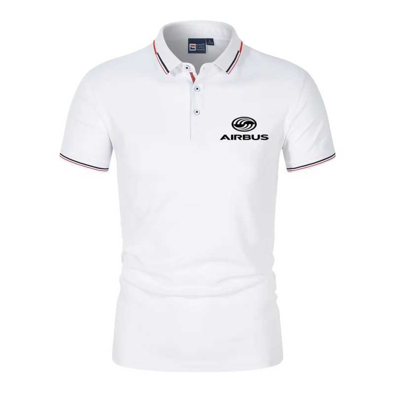 Men's Polos Polo shirt Airbus aviation flight collar T-shirt Airbus fan A320 mens polo T-shirt spring and summer mesh cotton short sleeved mens t