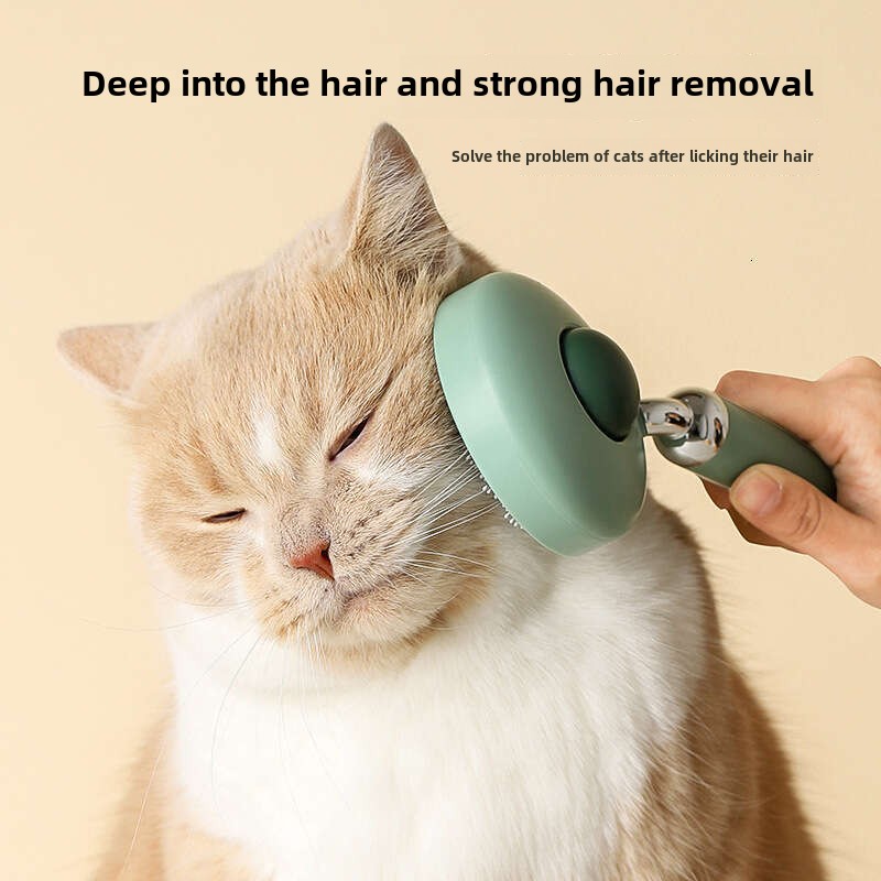 Cat brush, Cat Brush for Long or Short Haired Cats, Remove Loose Fur and Mats, Rounded Pins Reduces Painful Pulling, Not for Tangle and Curly Fur