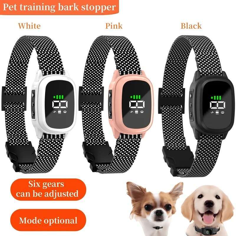 Automatic Anti Barking Collar, Rechargeable Bark Stopper, Stop Barkin, Electric Training Collar for Dog