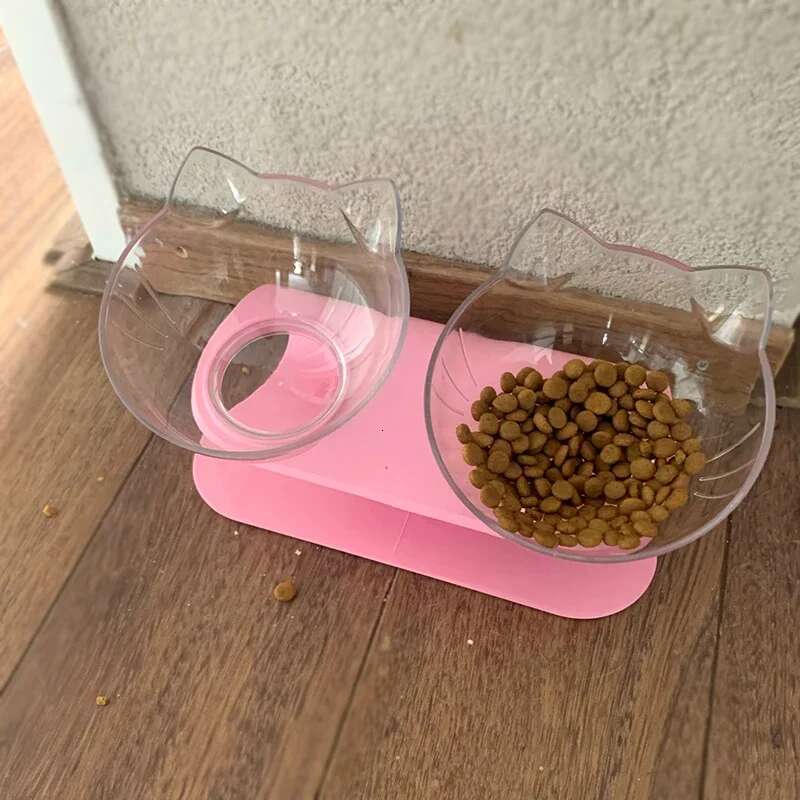 Non-Slip Double Dog With Stand Feeding Cat Water Bowl Cats Food Pet Bowls For Dogs Feeder Product Supplies