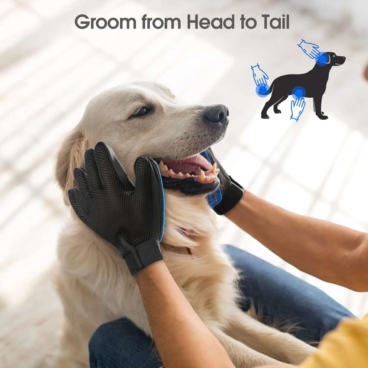 Glove Grooming Hair Deshedding Brush Clean For Animal Dog Horse Massage Combs Cat Pet Supplies Accessoies