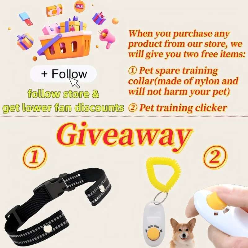 Automatic Anti Barking Collar, Rechargeable Bark Stopper, Stop Barkin, Electric Training Collar for Dog