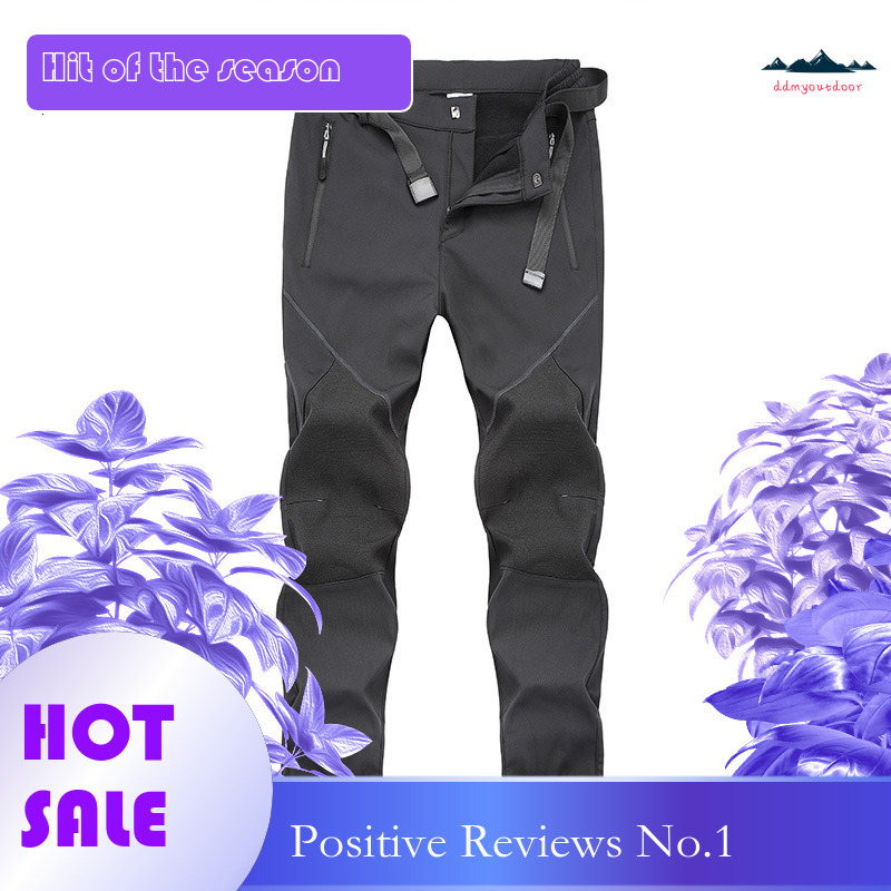 Ddmyoutdoor Outdoor For Men In Autumn Winter Soft Shell With Thick Fleece Hiking And Skiing Pants Waterproof Windproof Breathable Assault Pants Jacket