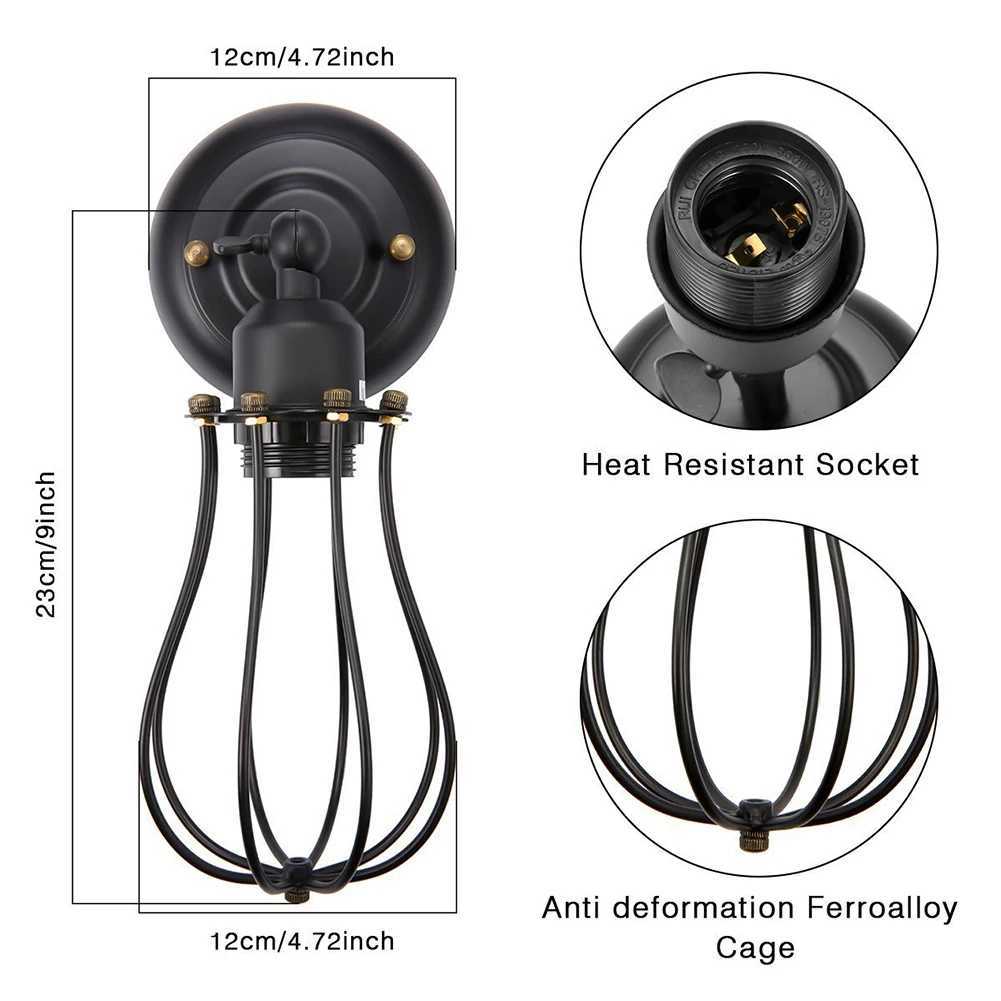Wall Lamp Vintage Retro Wall Lights Indoor Lighting Bedside Wall Lamps For Bedroom Loft Aisle Decoration Home Lighting Fixtures Z250220