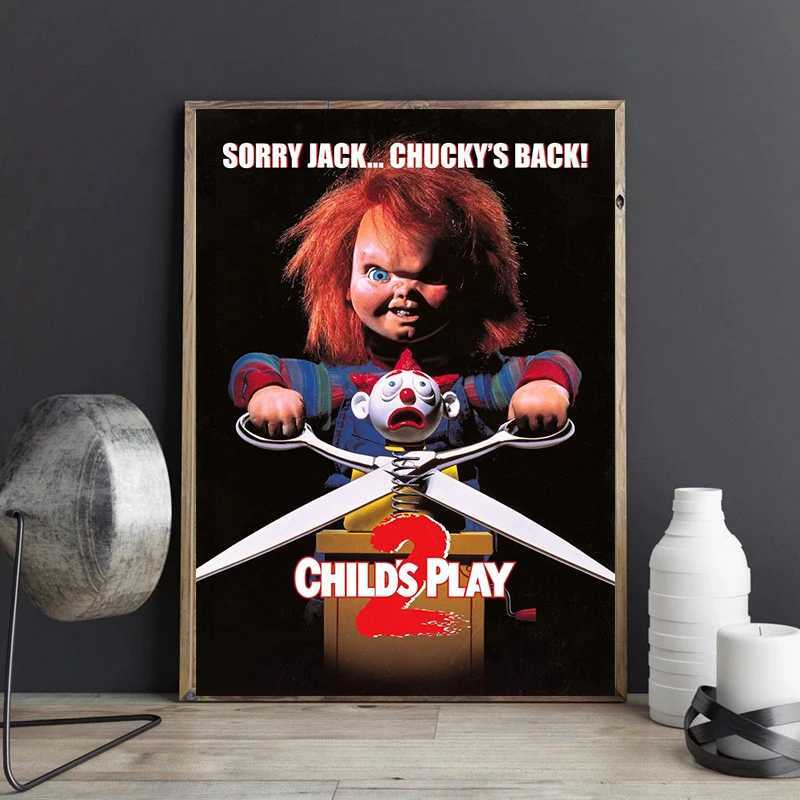 ic Horror Movie Chucky Childs Play Poster Terror Doll Prints Canvas Painting Wall Art Picture Living Ro He Decoration Y250218