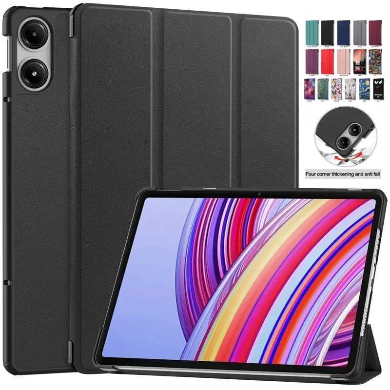 For Redmi Pad Pro 2024 Tri-Folding Flip Stand Case Read for Red Mi Pad Pro 12.1 Tablet with Auto Sleep Cover Z250222