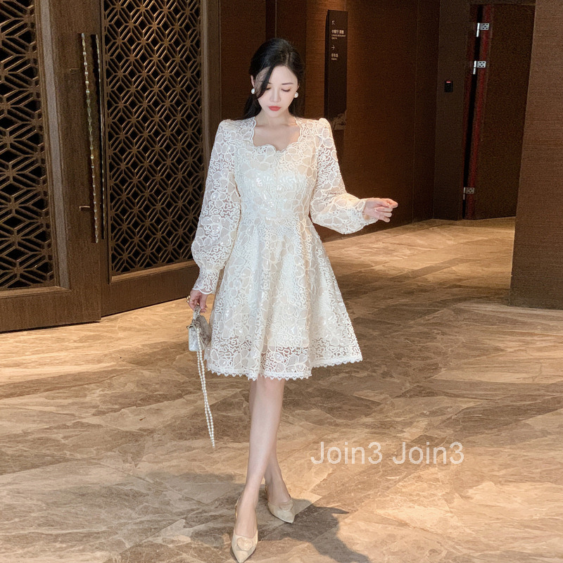 French style womens dress for spring fashion heavy industry sequin embroidery waist cinching slimming and elegant formal dress