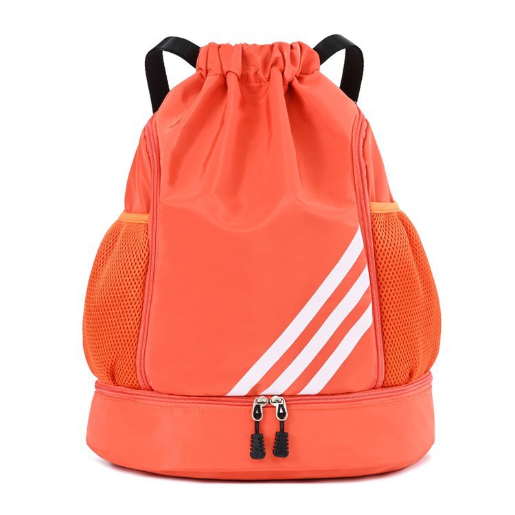 Outdoor solid color lightweight wet and dry separation hiking backpack
