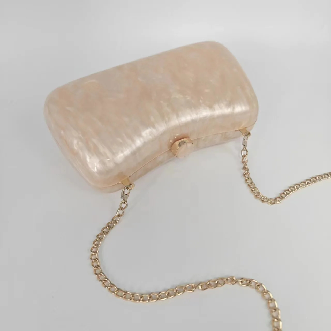 mini Beige Marble Pearl Acrylic Box Purse Evening Purses Lady Stones Female Girl Pro Chain Handbags Chain Tote Gift Bags 250221