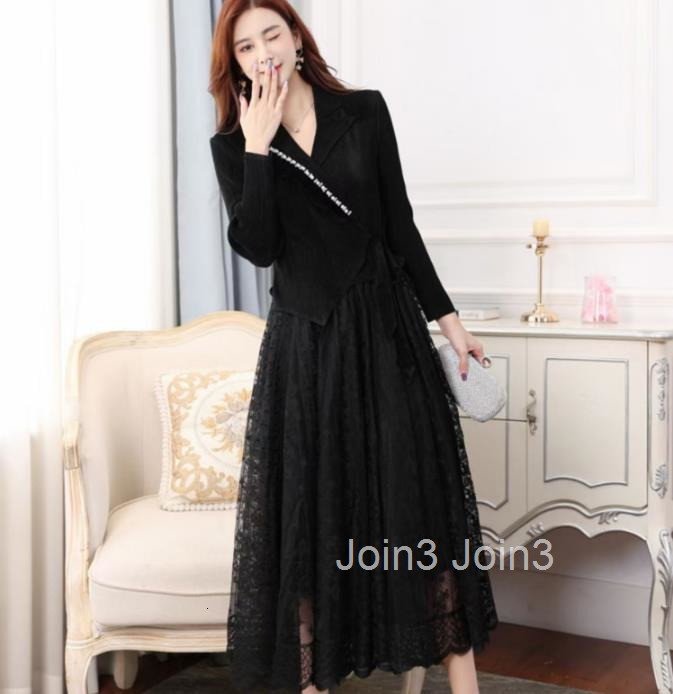pleated autumn and winter new dress large skirt medium long style elegant long skirt