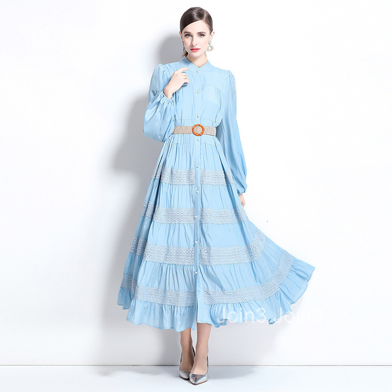 Spring New Product Water soluble Lace Splicing Large Pendulum Connecting Clothes