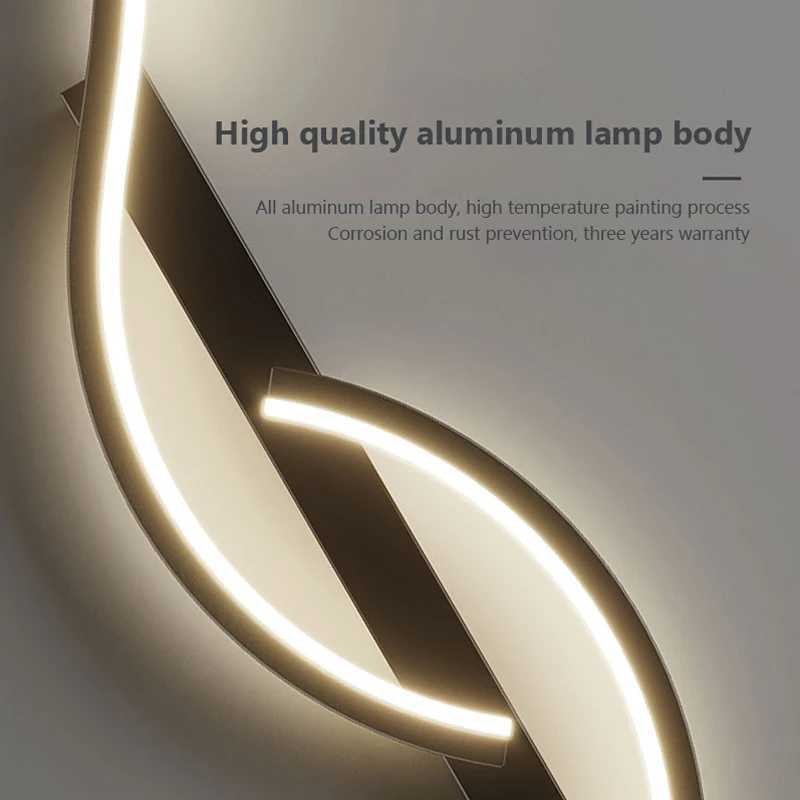 Modern LED Wall Lamp Minimalist Led Light Bedroom Bedside On Strip Wall Sconces Living Room Home Indoor Lighting Fixture Z250220