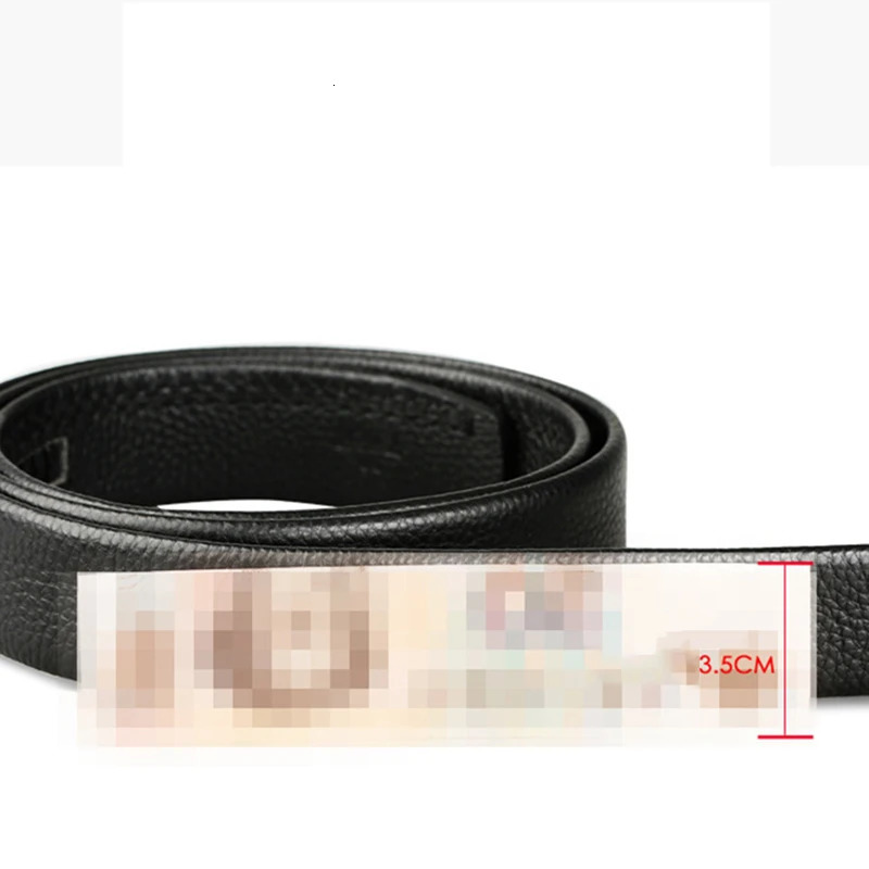 No Buckle 35cm Wide Genuine Leather Automatic Belt Body Strap Without Belts Men Good Quality 140 150 160cm 250213