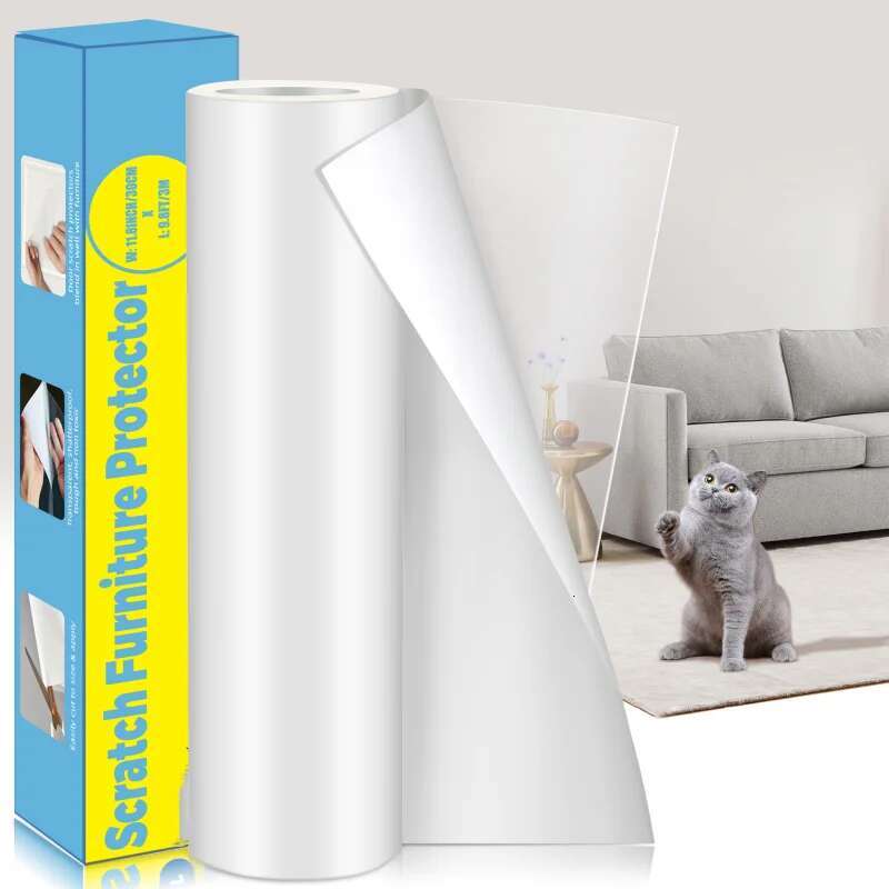 Cat Scratch Deterrent Protectors From Cats Transparent Self-Adhesive Pet Training Tape for Sofa Furniture Sticker