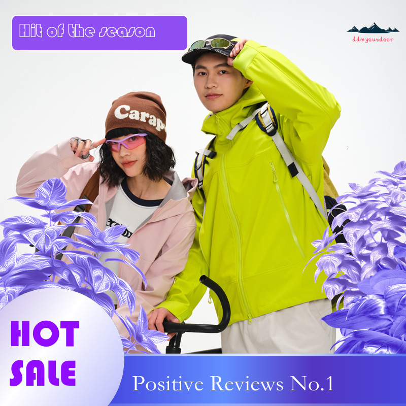Ddmyoutdoor Year New Outdoor Couple Stormtrooper Jacket Windproof Waterproof Mountain Soft Shell Sports Fashion Leisure Coat Jackets