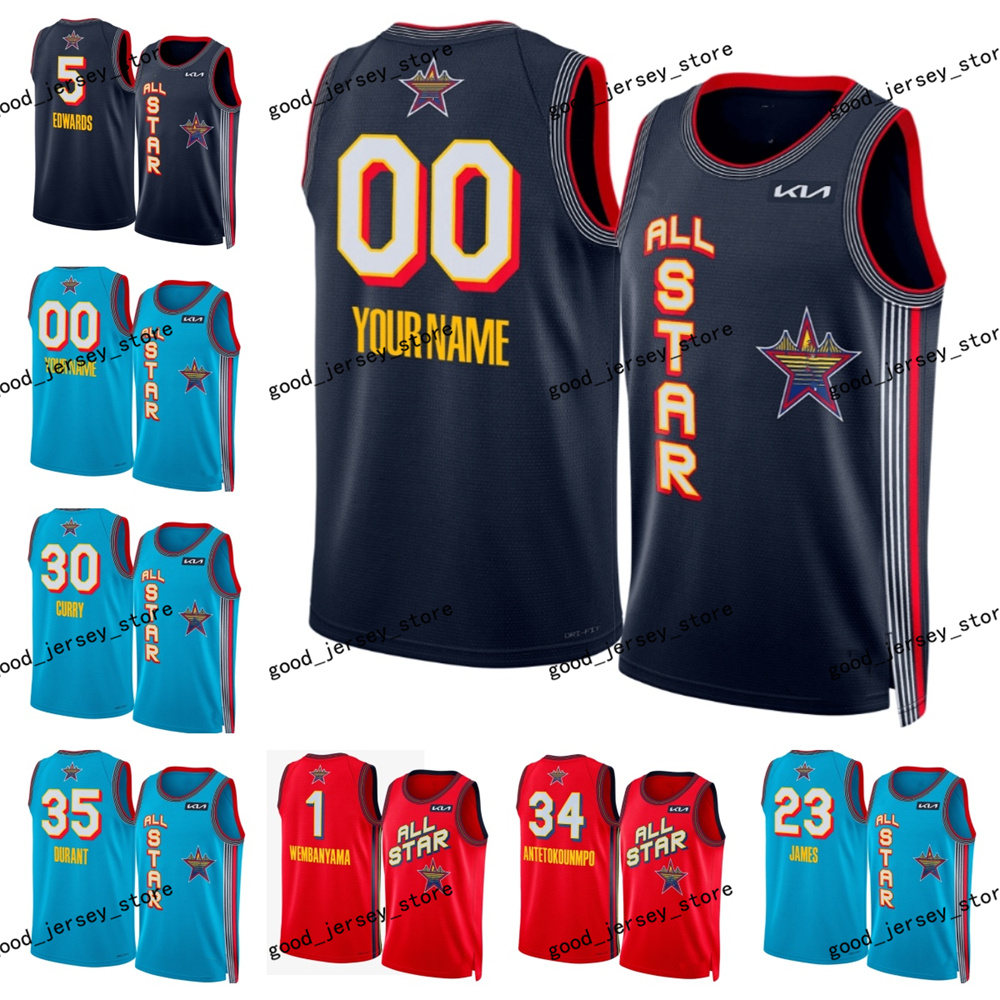 2025 Custom All-Star Game Wembanyama 2024/25 City Edition Basketball Jersey Curry Antetokounmpo James Competition Durant Tatum Whitehead Stars