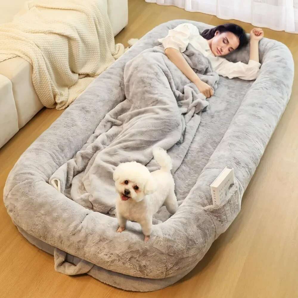 Bed for Adults, 71" Long Human Size Dog Bed, Removable Cover, Washable, Waterproof, Orthopedic Design