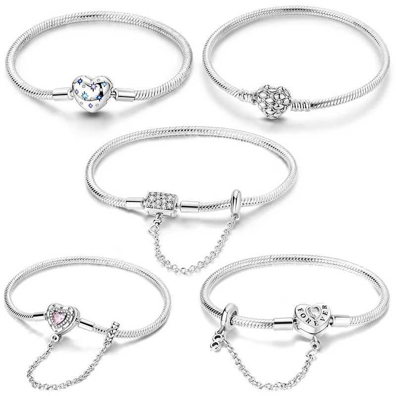 Reflexions Womens Bracelet Pure Silver 925 Mesh Clip Reflective Bracelet Breloque Charm Silver 925 Original Jewelry W250221