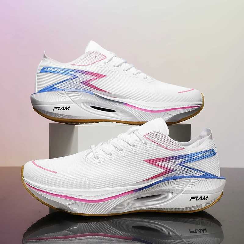 Marathon Air Cushion Men Sports Running Shoes Carbon Plate Breathable hot Lightweight Wens Cfortable Athletic Nonskid Sneakers Z250221