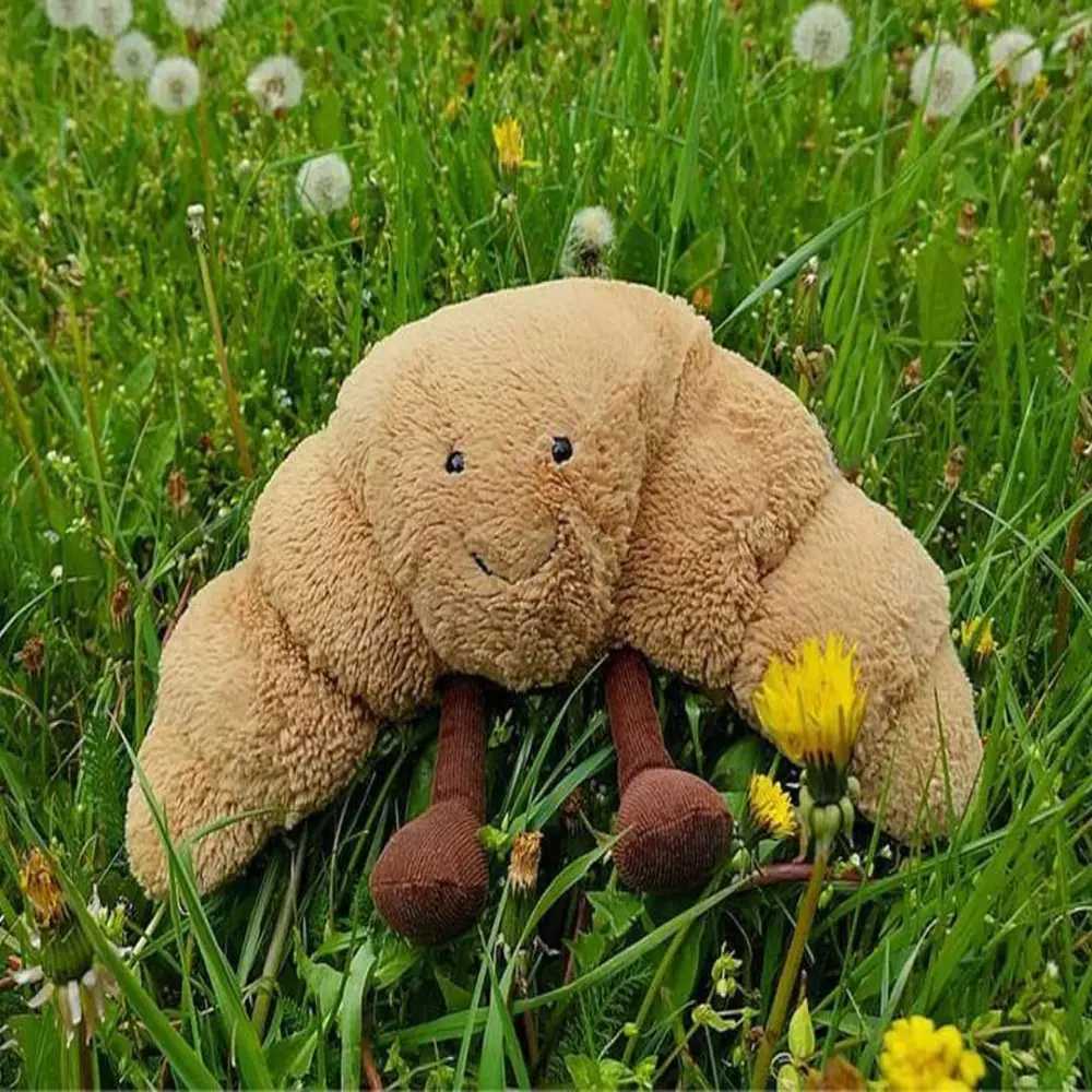 Gifts Rag Doll Toy Croissant Plush Smile Bread Pillow Smile Croissant Bread Pillow Stuffed Animals Plush ToysT250222