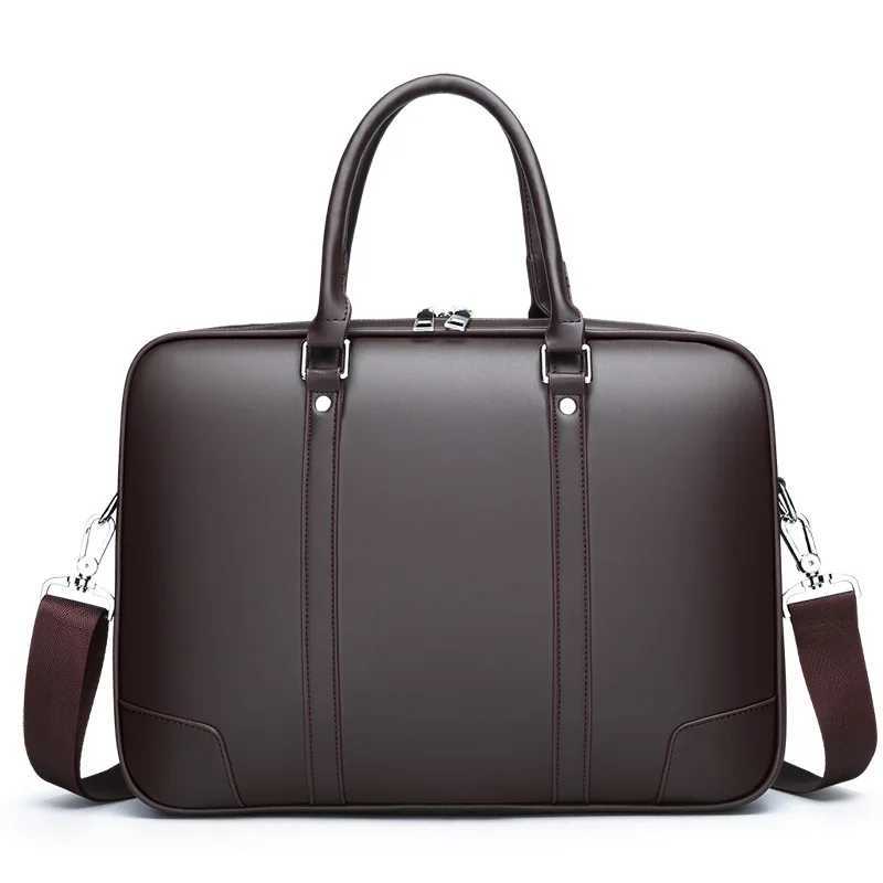 2023 New Fashion Luxury Leather Business Mens Briefcase Male Shoulder Bag Men Messenger Handbag Laptop Computer Designer Bag Z250220
