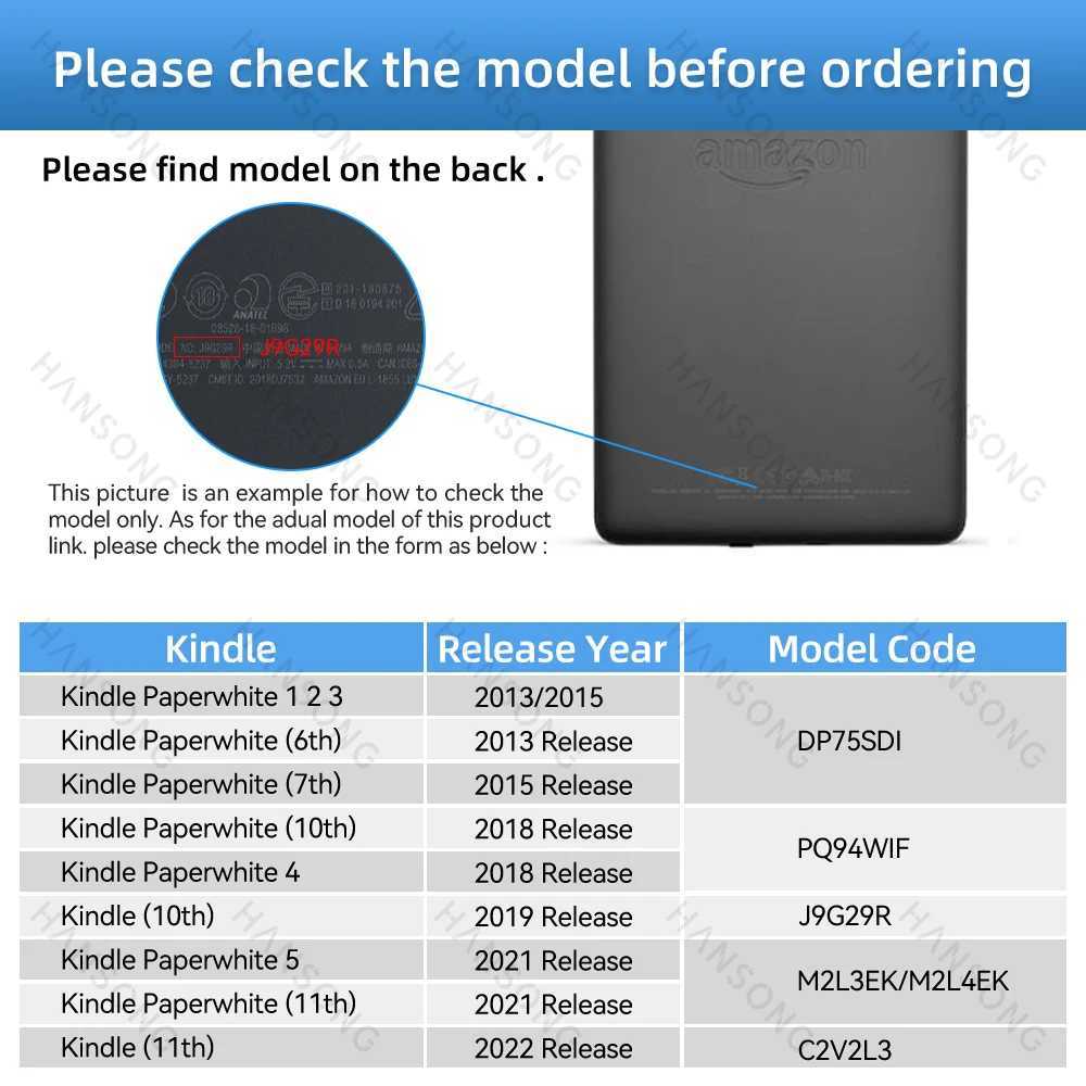 Funda Kindle Case for Paperwhite 6/7/10/11th Case 2019 Kindle 10th 2021 M2L3EK 2022 11th Cover Protective Shell Flip e-book Capa Z250222