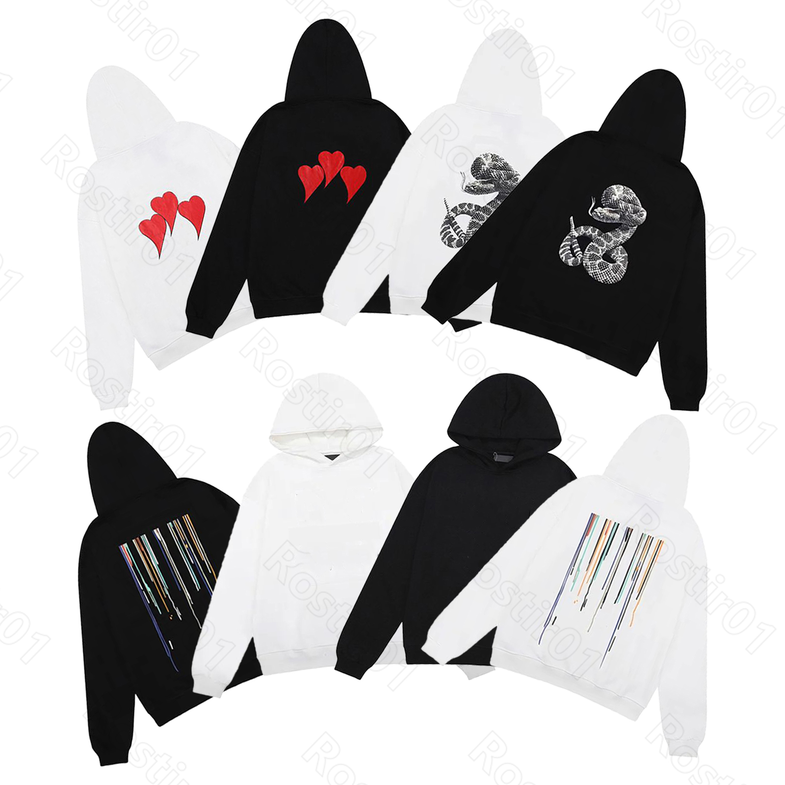 Designer Hoodie Men Women Love Pattern Long sleeved sweater Printed Sportswear Colorful Pattern Clothing Asian Size S-XL