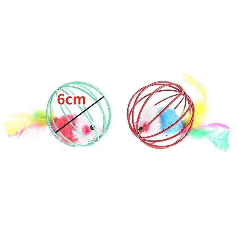 Cat Toy Random Color Mouse Ball Cage Kittens - Pet Supplies and Accessories for Fees