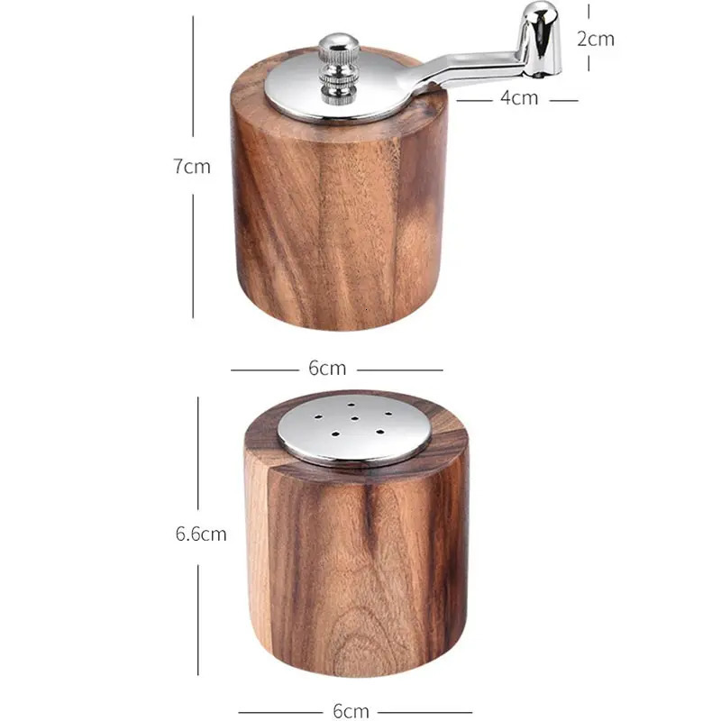 Wood Hand Pepper Grinder Salt and Adjustable Mills Gourmet Precision Mechanisms Premium Sea Peppercorns 250217
