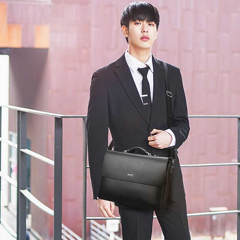 Fashion Leather Briefcase For Men Designer Work Business Tote Bags Handbag Cross Shoulder Square A4 Side Crossbody Laptops Bag Z250220