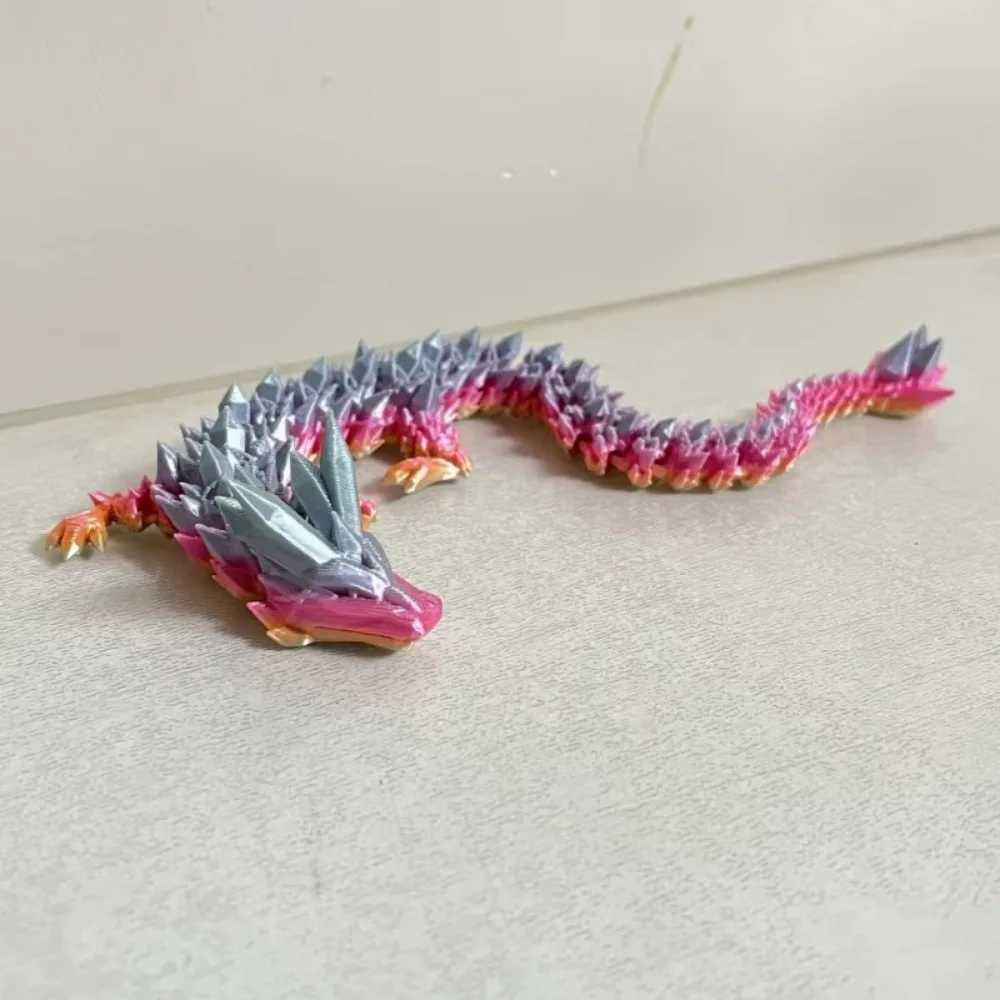 3D Printed Gem Crystal Fidget Toy Rotatable Articulated Dragon Egg Ideal Gift for Kids ADHD Perfect Figurines Miniatures Free shipping