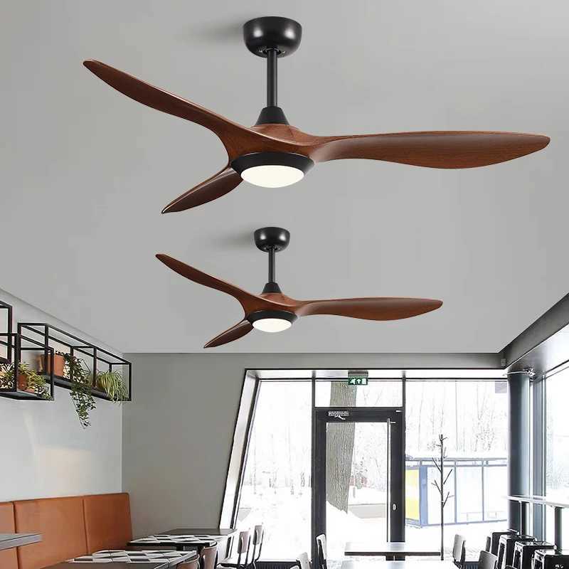 52 Inch Ceiling Fan Industrial Vintage ABS Ventilator With Light Remote Control for Commercial Home Bedroom Coffee Shop Decorate Z250220