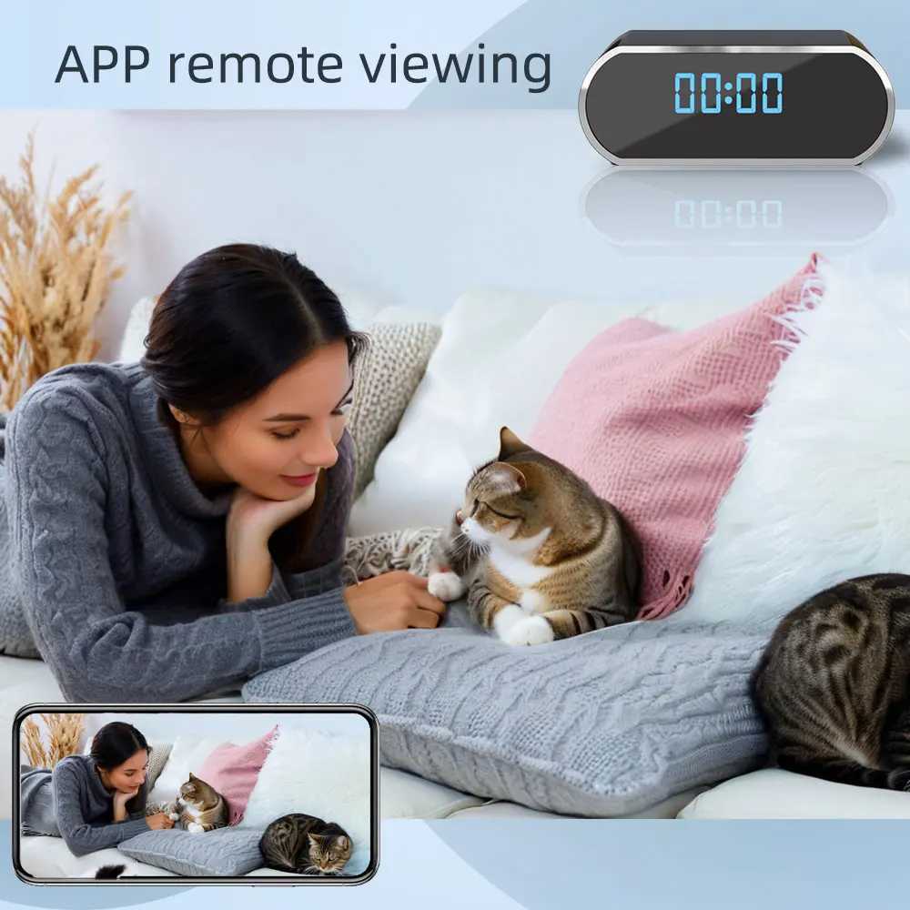 4K WiFi Fl HD Clock Camera with Motion Detection Night Vision Function Suitable for He and Off Surveillance Z250222