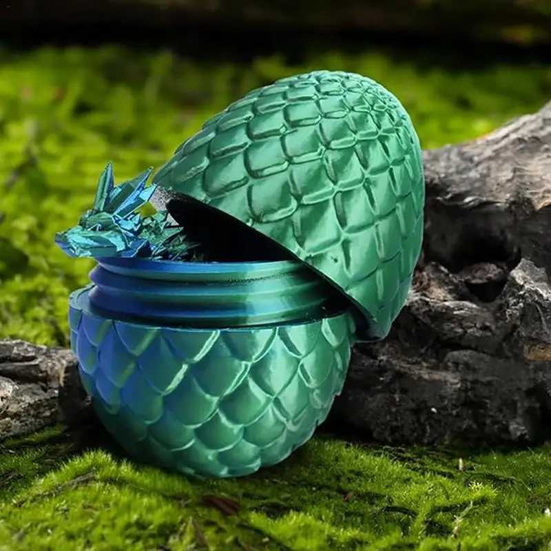 3D Printed in Full Articulated Crystal with Dragon Egg Home Office Decor Executive Desk Toys Free shipping