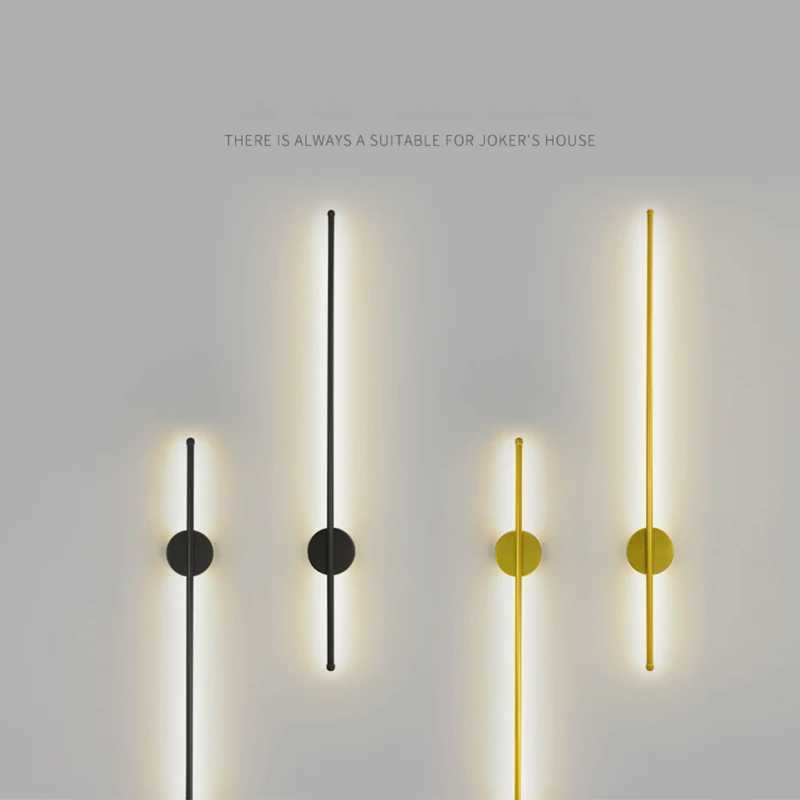 Indoor LED Wall Lighting Fixtures for Bedroom Bedside Black Gold Interior LED Wall Lamps Wall Lighting Sconce for Corridor Aisle Z250220