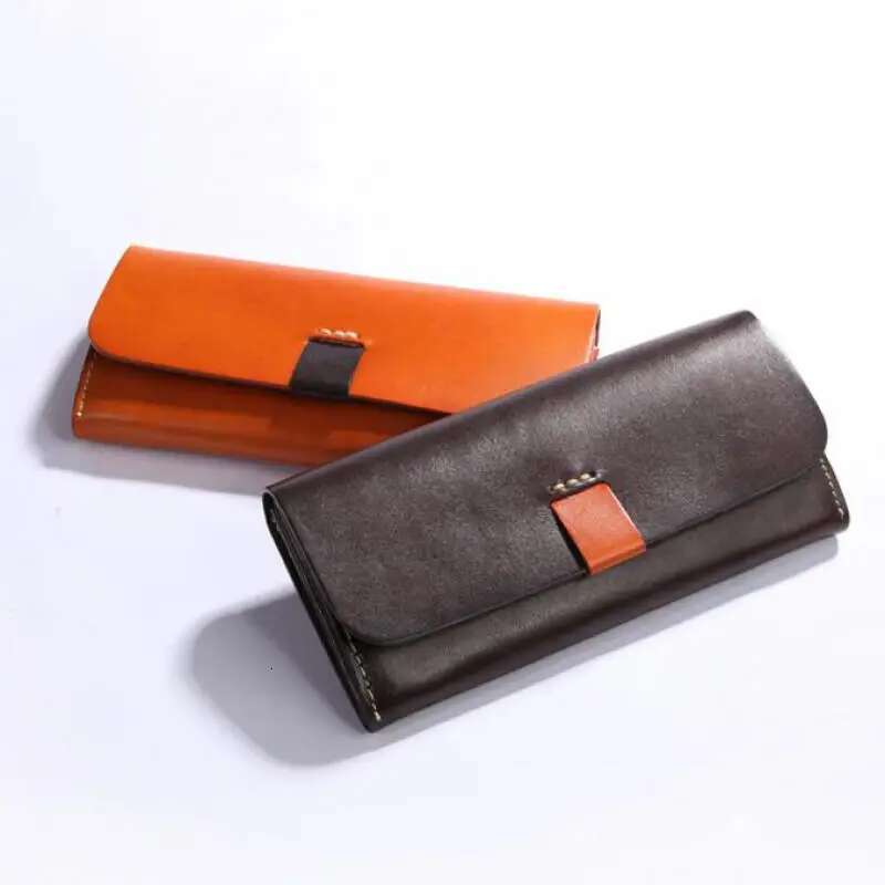 Genuine Leather Clutch Purse for Women hot | Simple Casual Style, Vegetable Tanned, Clasp Closure