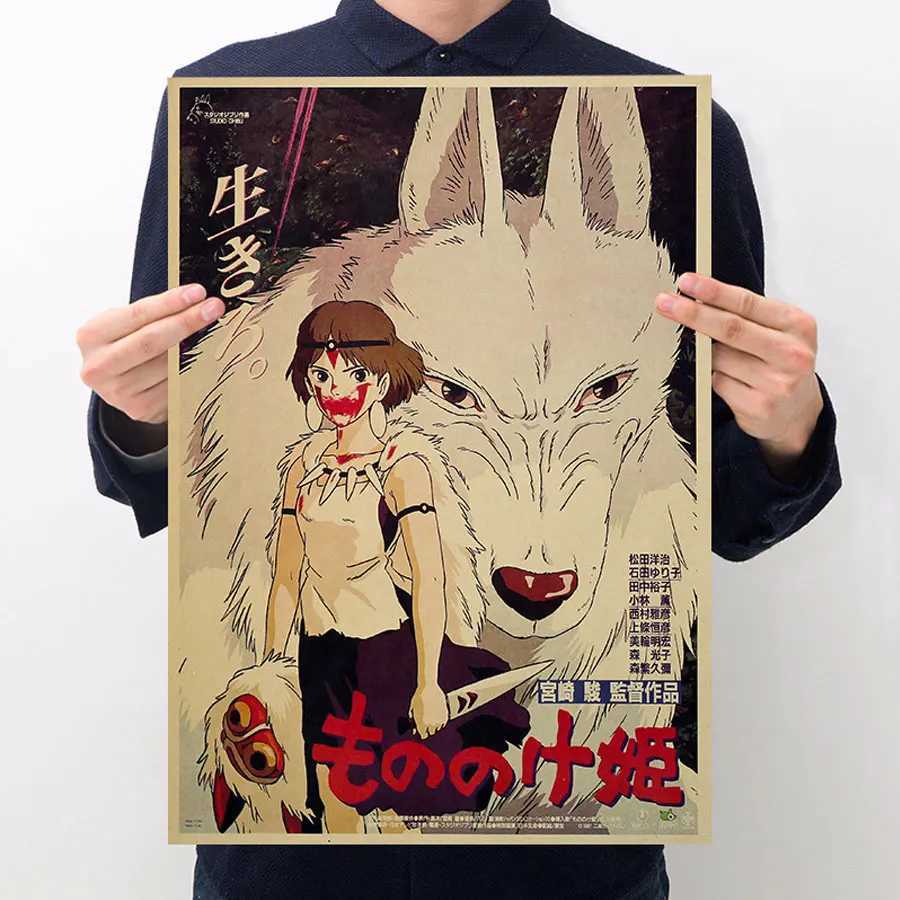 ic Miyazaki Anime Poster Print Ponyo on The Cliff Cartoon Canvas Painting Living Ro Wall He Decor Picture Abstract Art Y250218