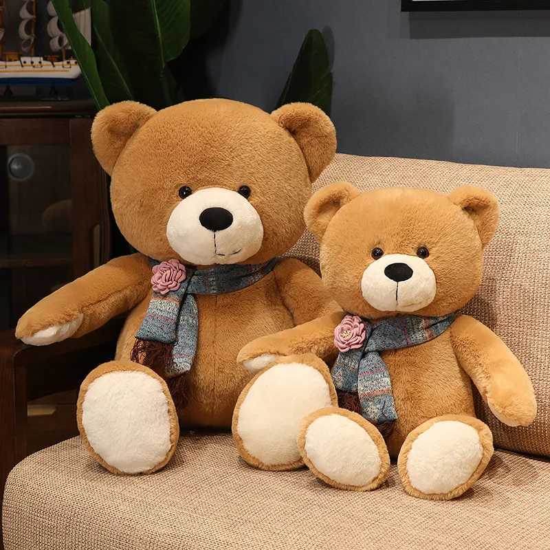 35/50/60CM Cute Classic Teddy Bear Plush Toys Kawaii Bow Tie Bear Plushie Pillow Stuffed Soft Dolls for Kids Girls Lover GiftsT250222