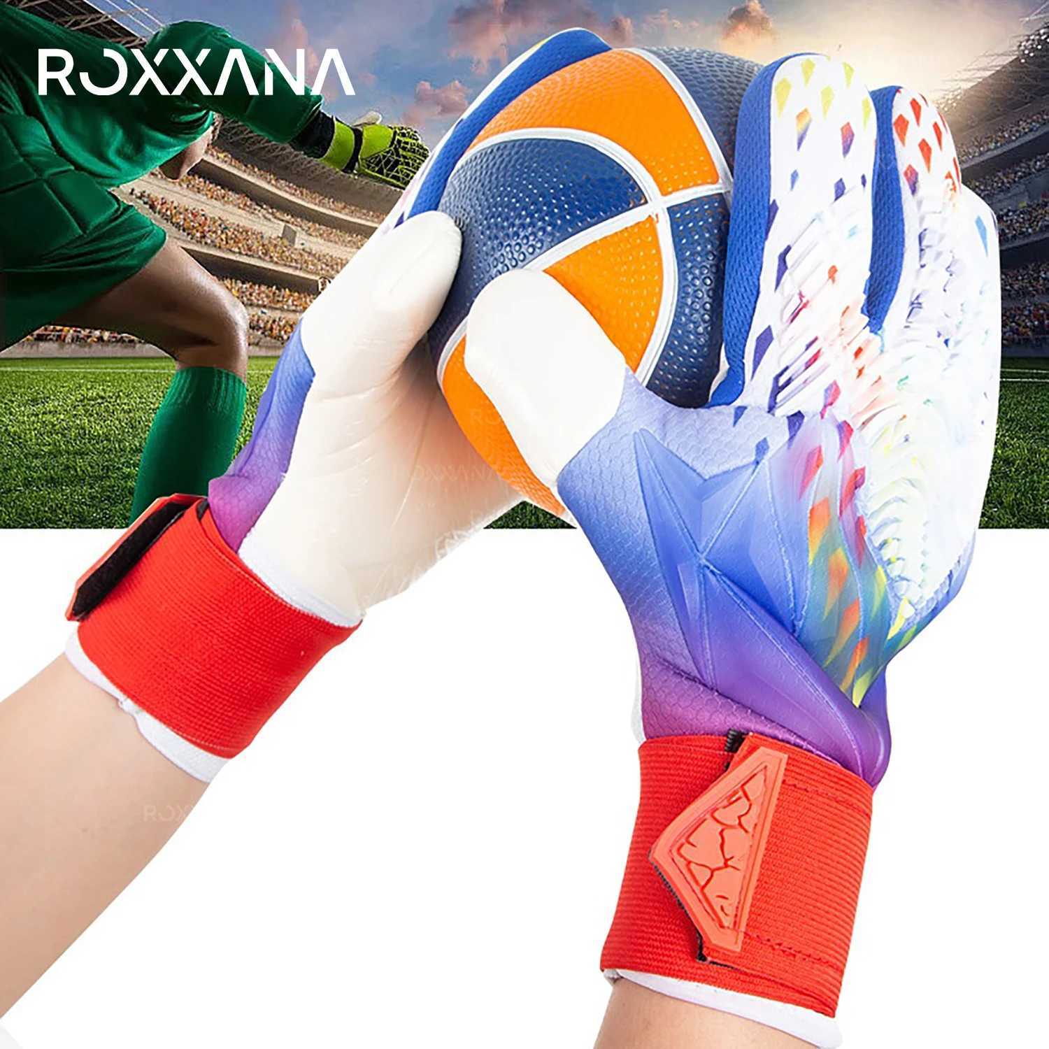 ROXXANA Goalkeeper Gloves Men Women Kids Soccer Goalie Gloves Non-slip Thicken Latex Breathab Soccer Goalie GlovesXJ250221