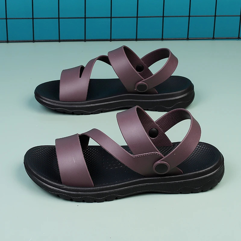 Summer Mens Sandals Outdoor Mens Slippers Comfortable Beach Casual Shoes Non-slip Breathable Roman Shoes Flip-Flop Garden Shoes 250221