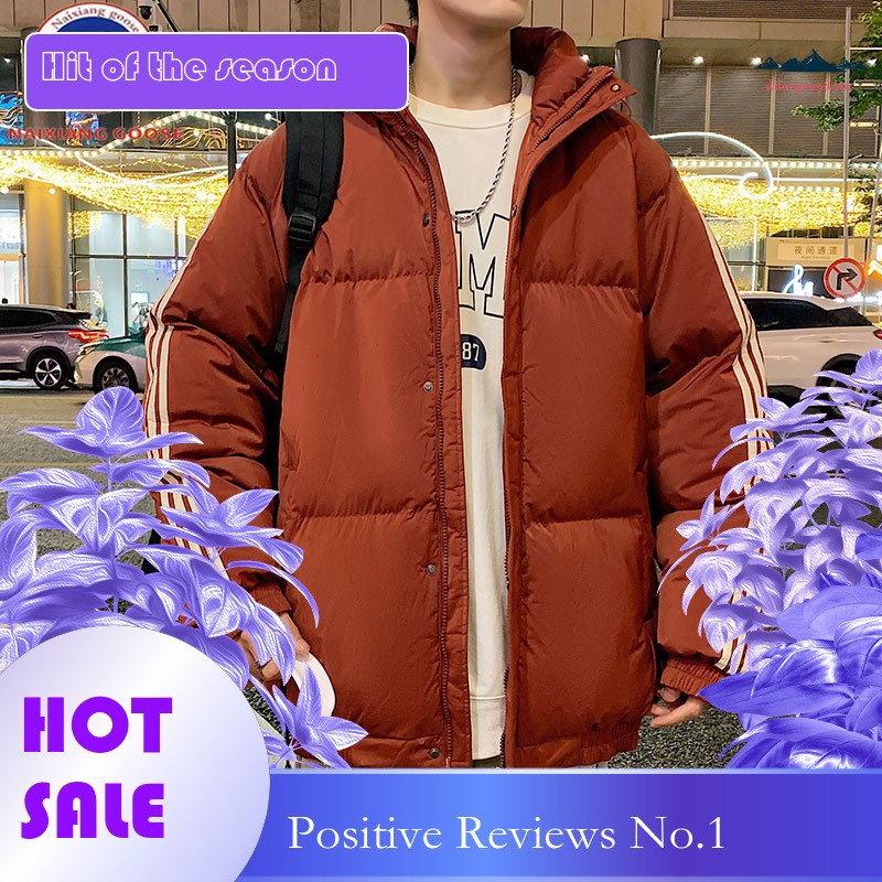 Ddmyoutdoor Winter Thick Hooded Breadms Cotton Jackets Men S American Korean Edition Warm And Casual Versatile Solid Color Jacket Jackets