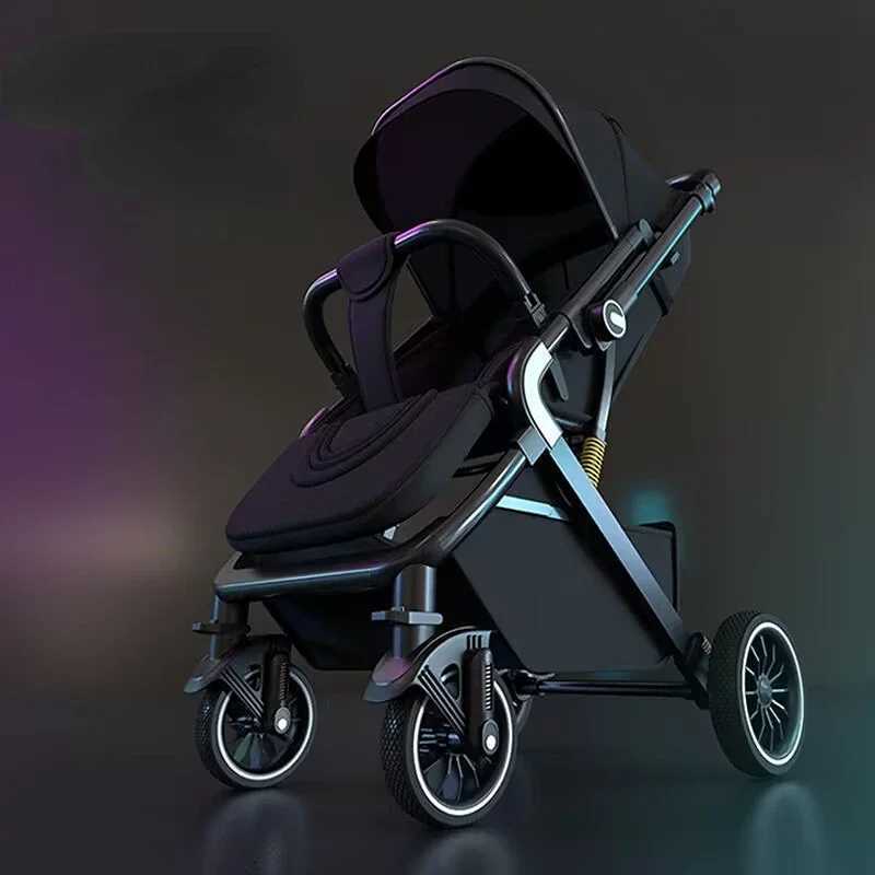 High Landscape Shock Absorption Baby Stroller Portable Travel Folding Prams Sit and Lie Down in Both Directions Baby Carriage XJ250623