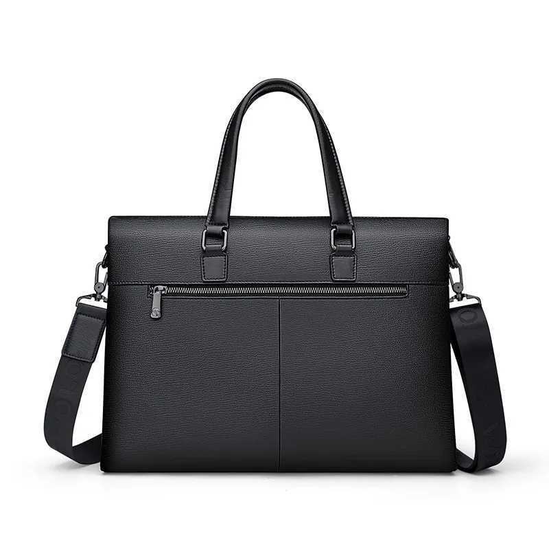 WILLIAM Men Briefcase High Quality Business Famous Brand Genuine Leather Shoulder Messenger Bags Office 14 inch Laptop bag Z250220
