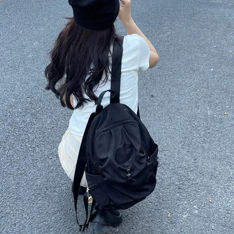 Y2k All Match Casual Women Schoolbags Vintage Trendy Chic Korean Travel Bags Streetwear Preppy Simple Backpacks for Students 250318